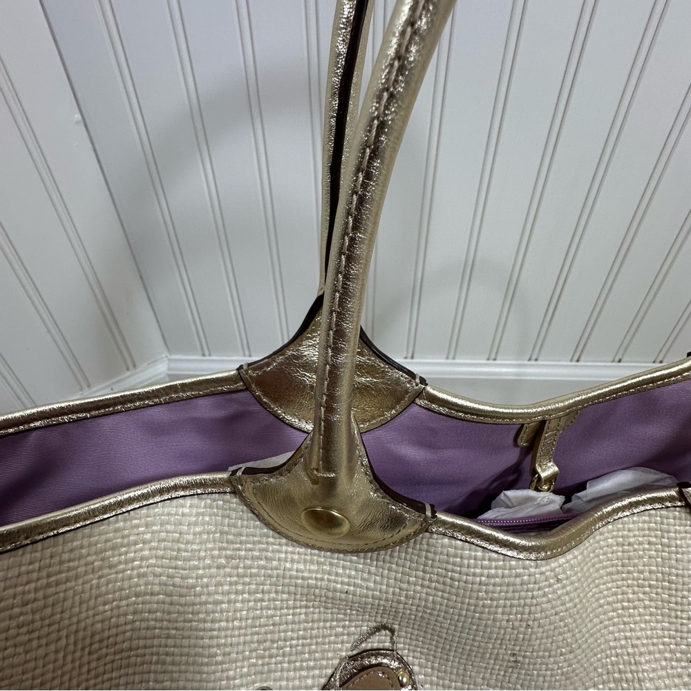 Coach Straw Bag with butterflies - Picture 9 of 15